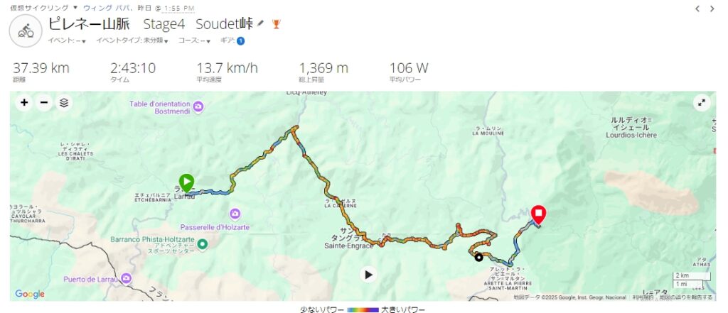 ピレネー山脈　Stage4　Soudet峠